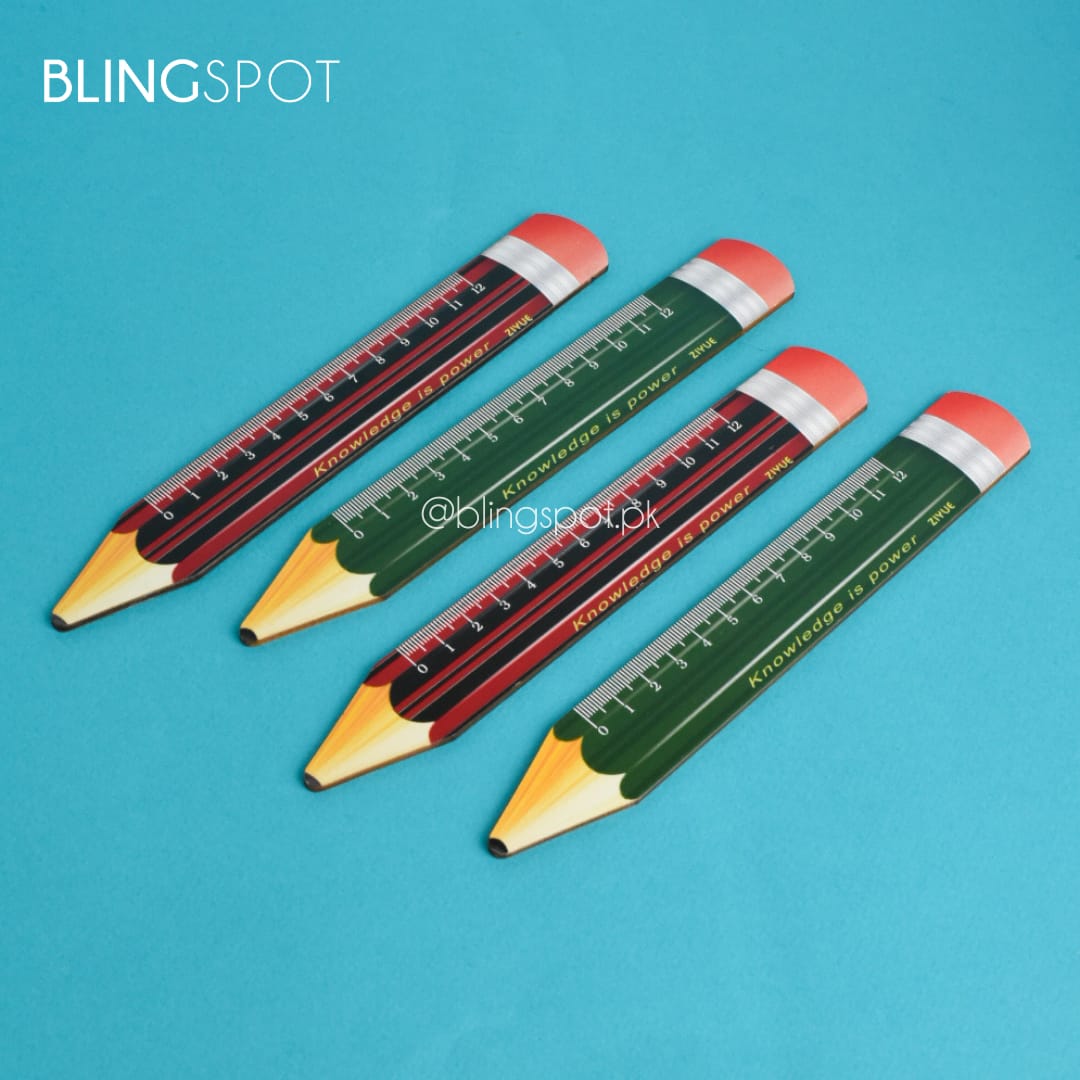 Green & Red Pencil - Ruler