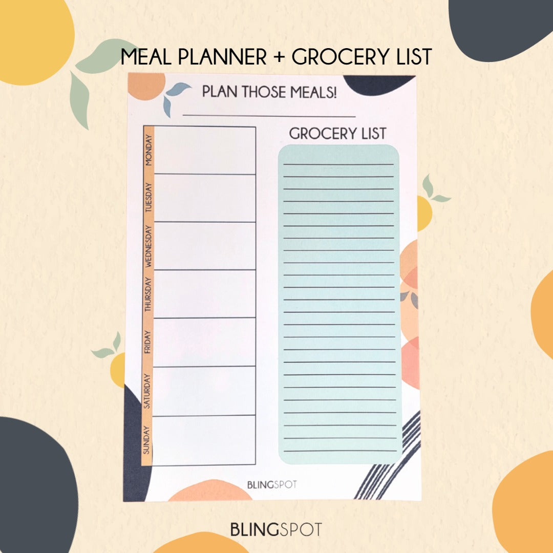 Lemons  - Meal Planner &amp; Grocery List Notepad