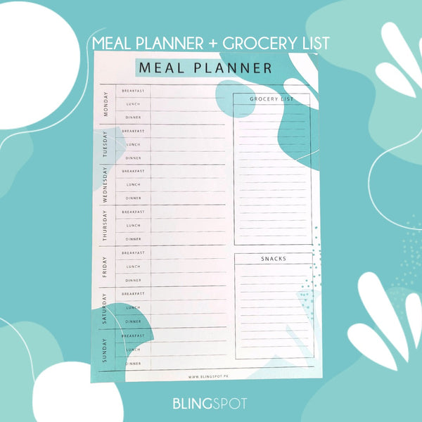 Meal Planner Blue - Notepad