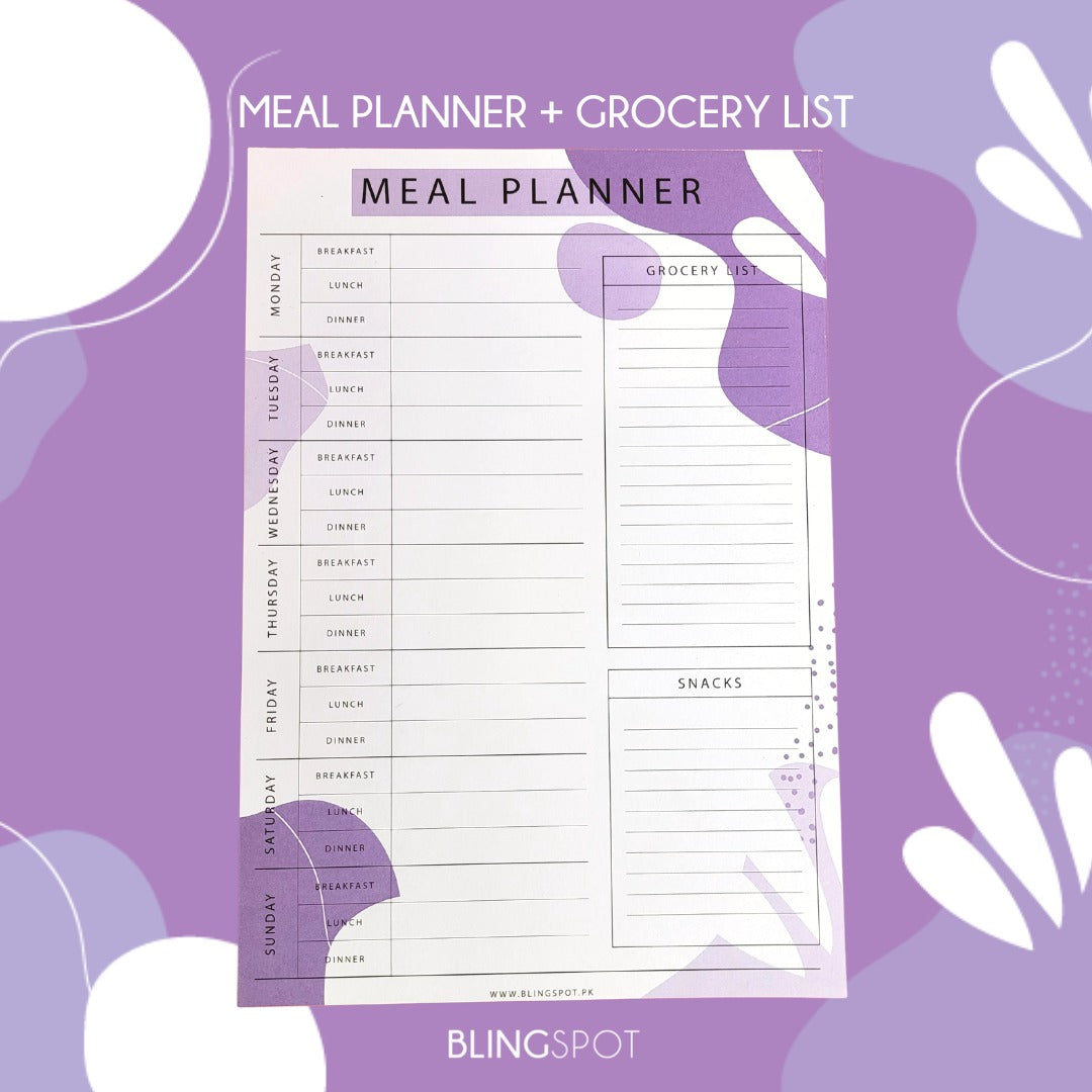 Meal Planner Purple - Notepad