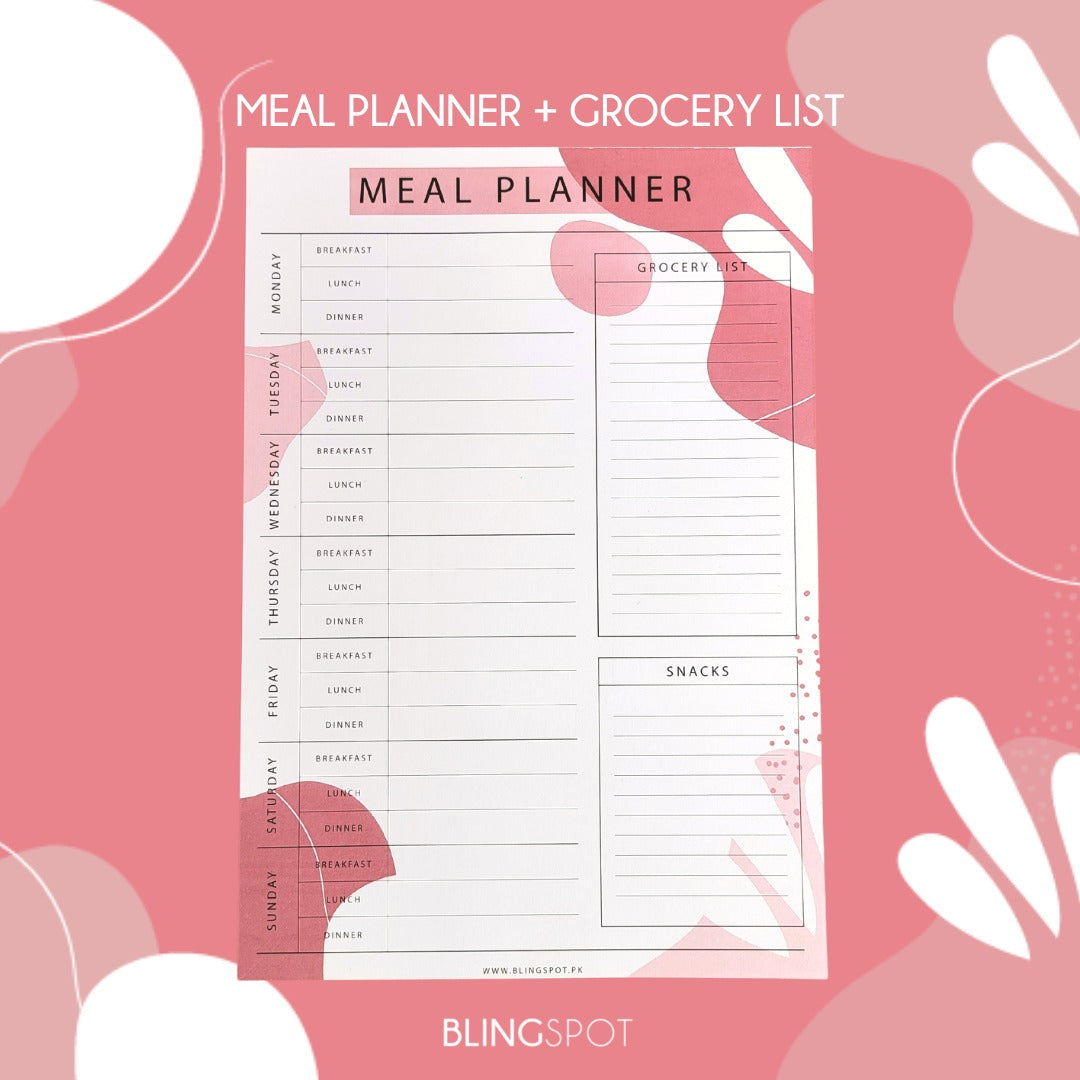 Meal Planner Pink - Notepad