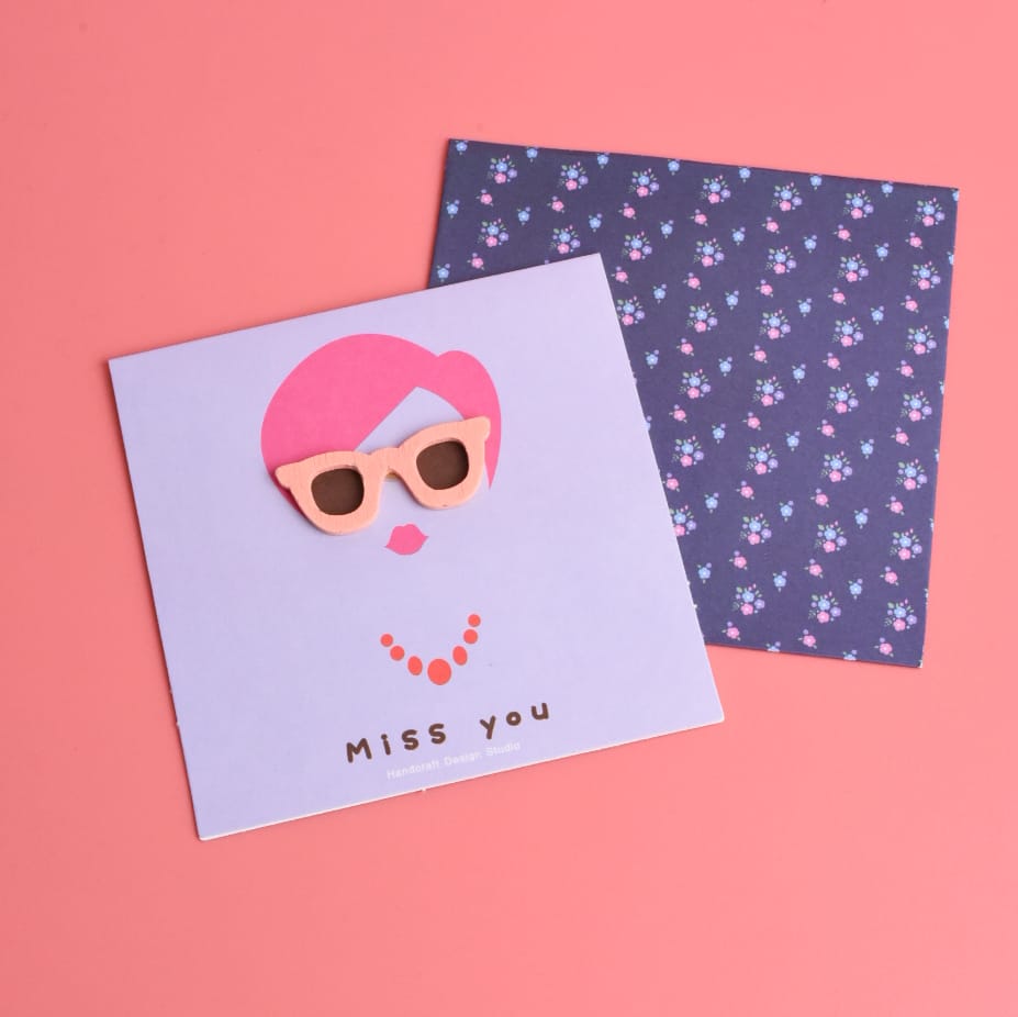 Miss You  - Greeting Card