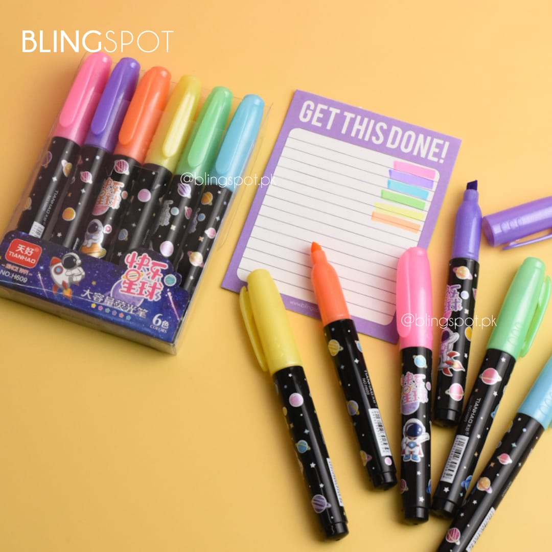 Astronaut Planet Jumbo - Highlighters Set Of 6