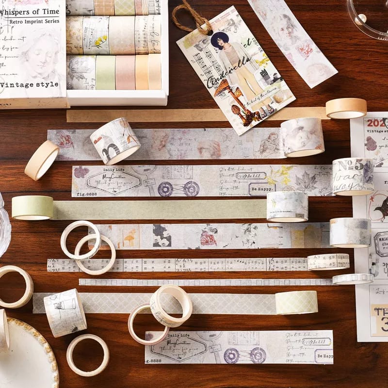 Retro Imprint Series - Washi Tape Set