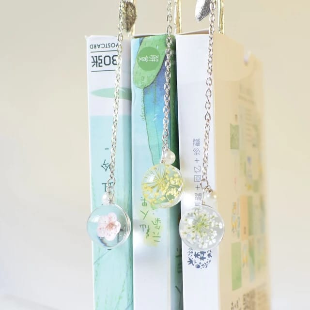 Floral Ball Silver - Bookmark