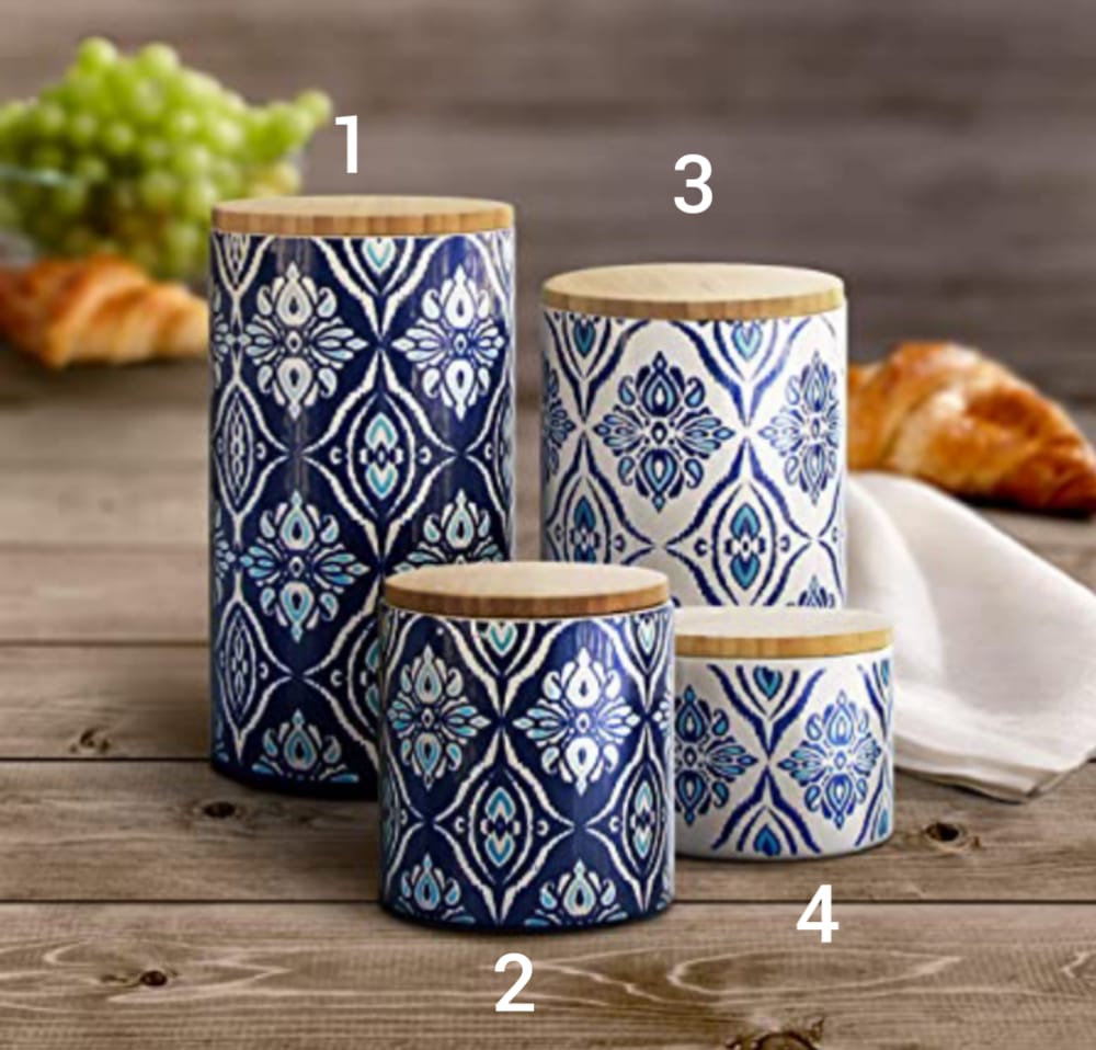 European Style Sketch Pattern Ceramic Jar - Kitchenware