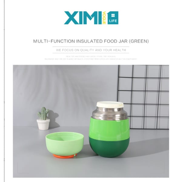 Green Multi-function Insulated Food Jar