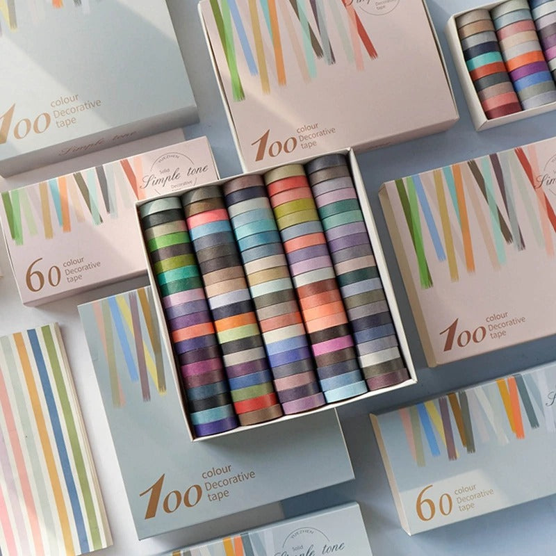 Macaron Colors - Washi Tape Set Of 60