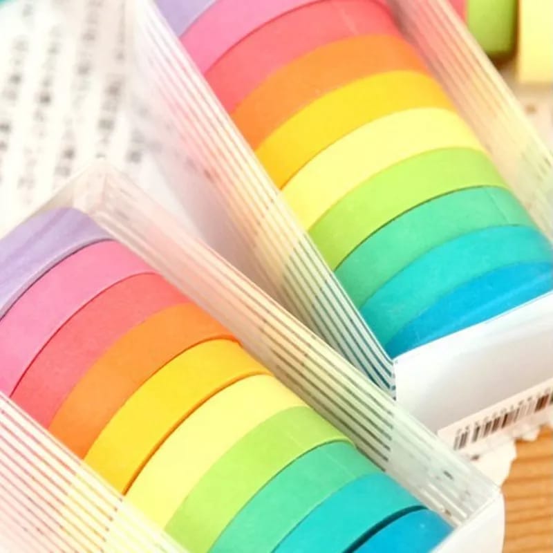 Candy Colors- Washi Tape Set Of 10