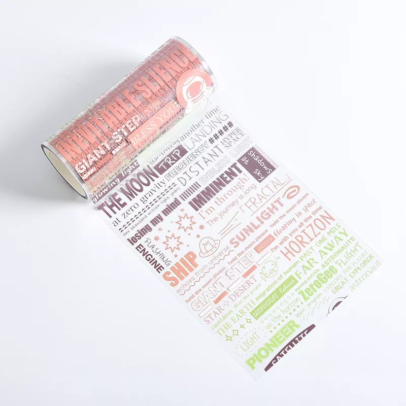 Alphabet Words Transparent -  Roll Sticker