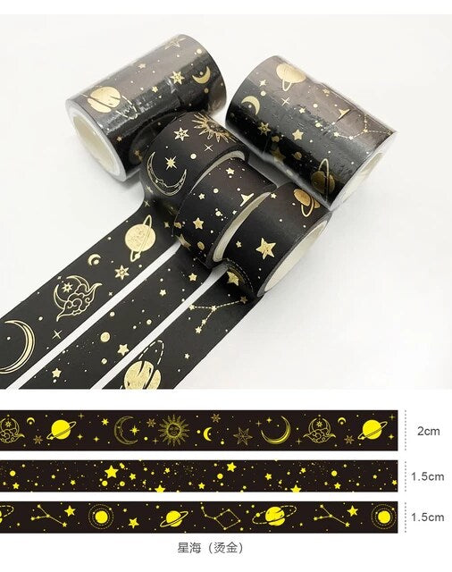 Mermaid Scales Gold Foil - Washi Tape Set Of 3