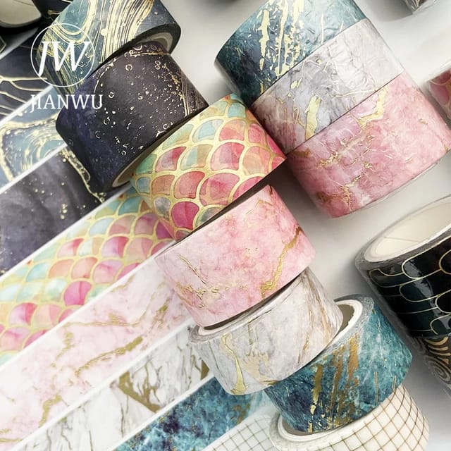 Mermaid Scales Gold Foil - Washi Tape Set Of 3