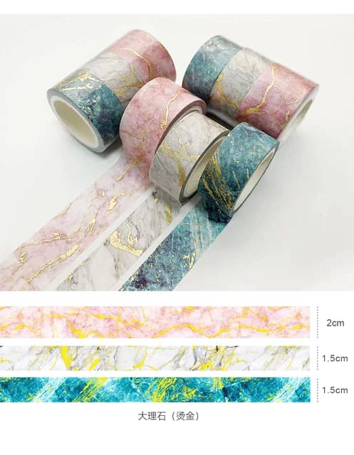 Mermaid Scales Gold Foil - Washi Tape Set Of 3
