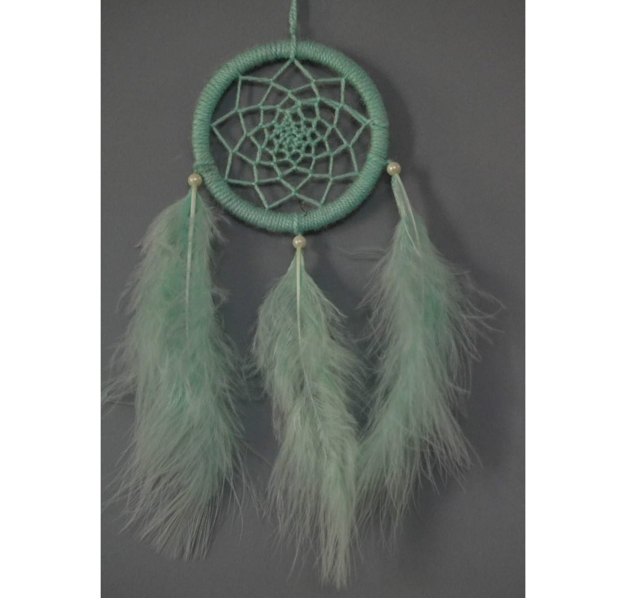 Green  Beaded Pearl - Dream Catcher