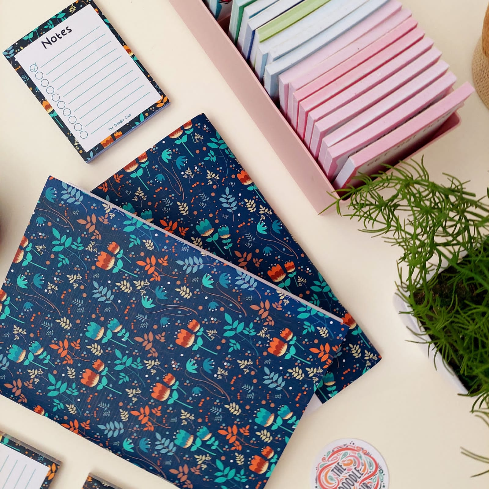 Floral Navy - Journal / Notebook