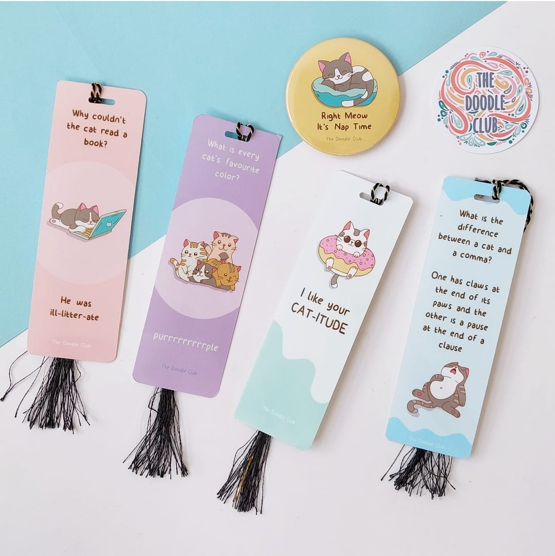 Cute Cat Bookmark The Blingspot Studio