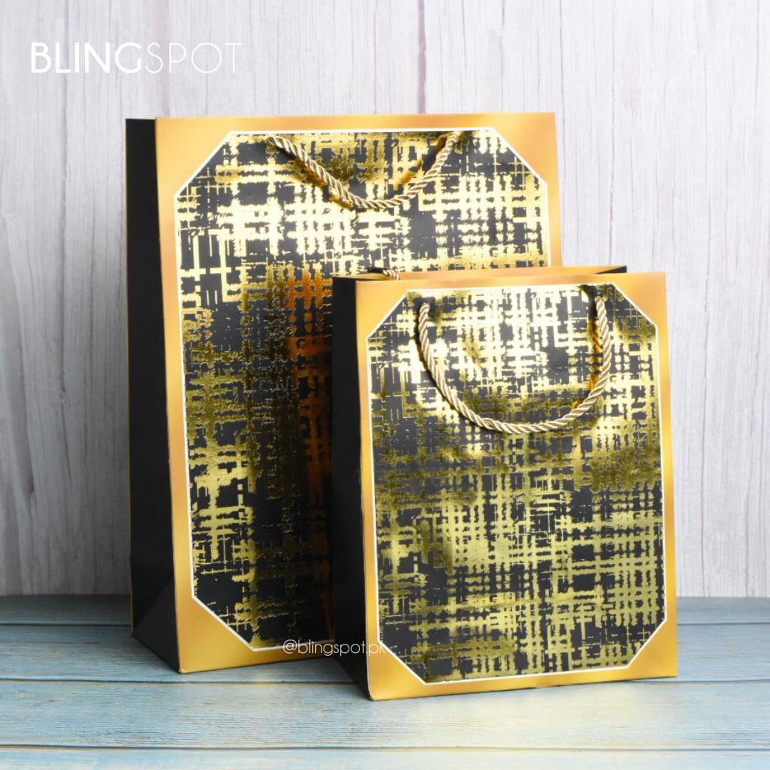 Gold Foil Grid Texture Style 1 - Gift Bag