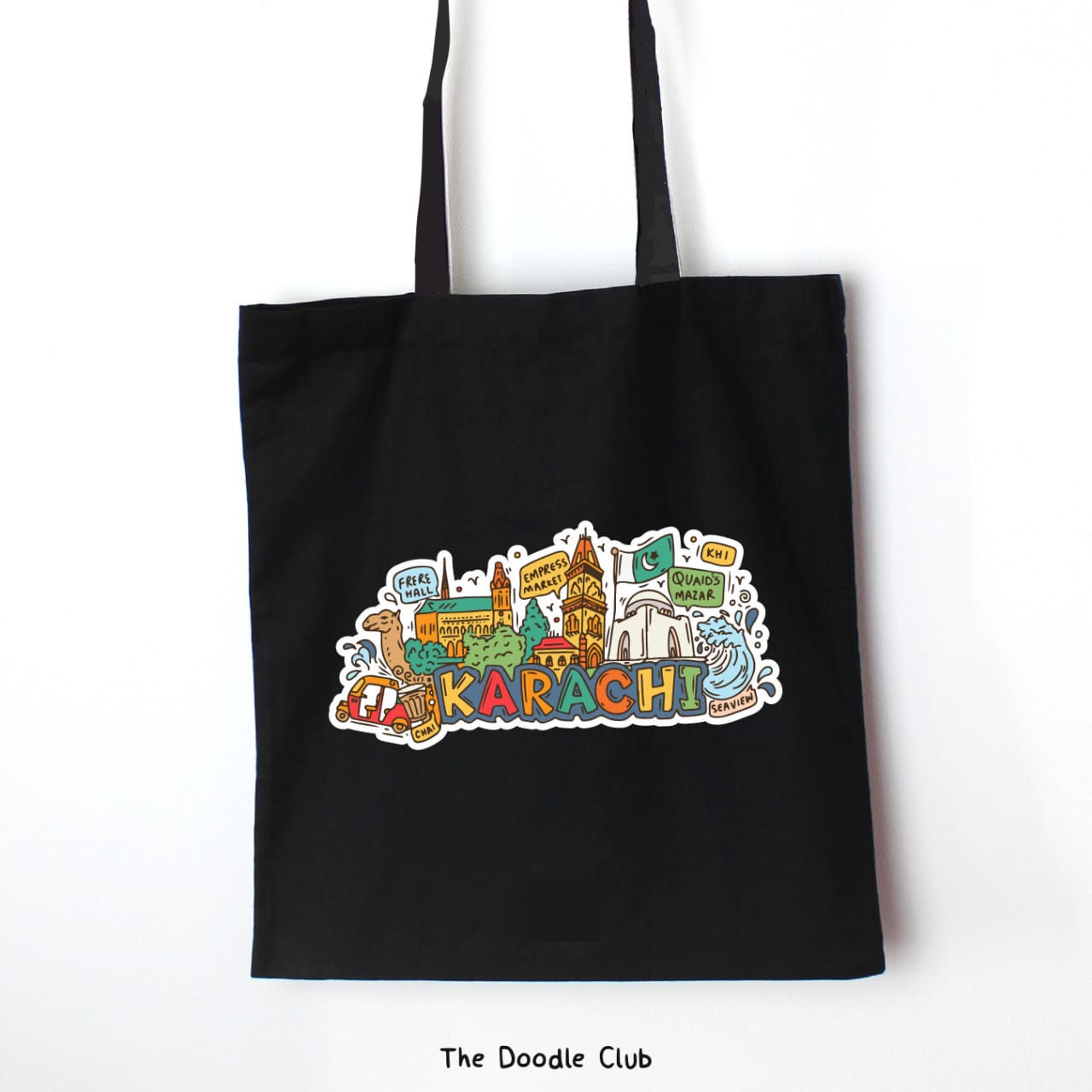 Karachi Doodle Tote bag - Scratch &  Dent Sale