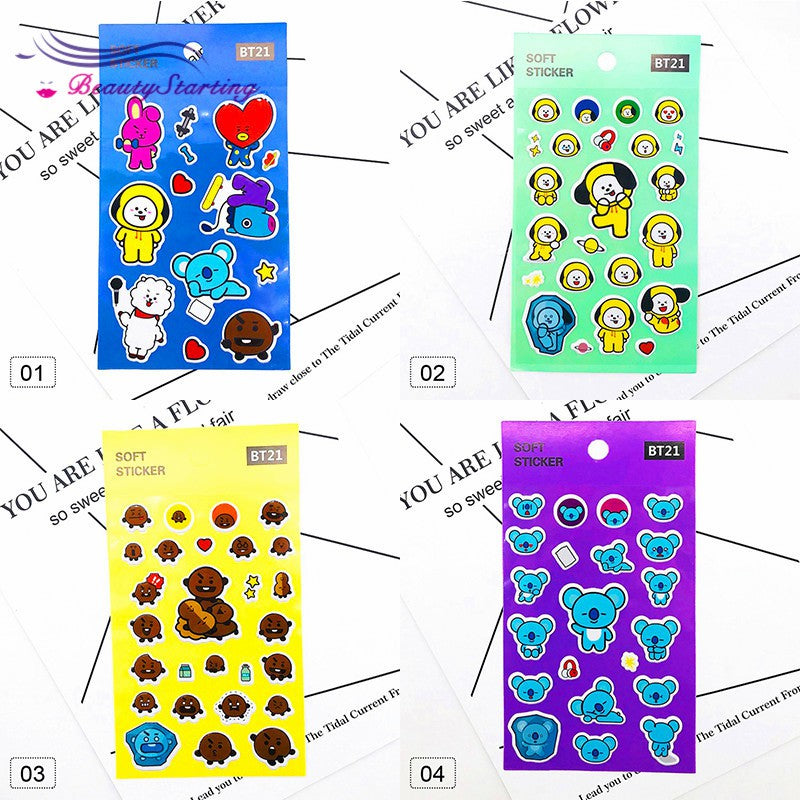 BT21 BTS Soft Stickers