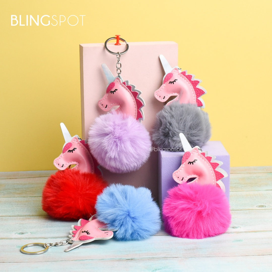 Pom Pom Unicorn - Key Ring