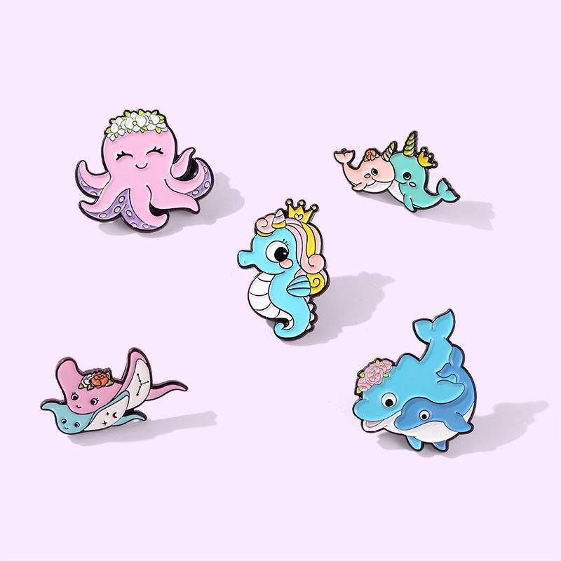 Cute Sea Animals  - Enamel Pin