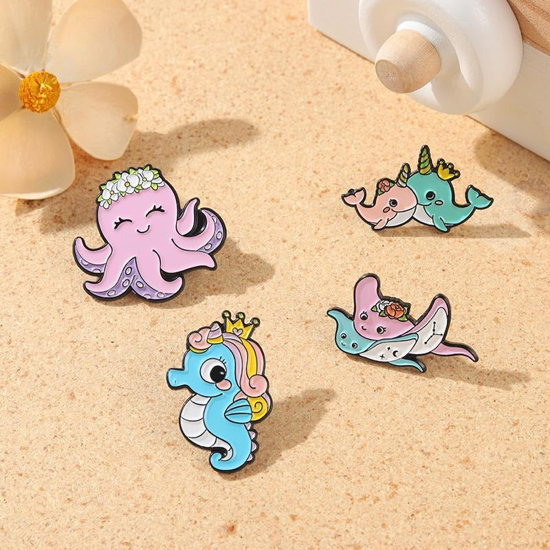 Cute Sea Animals  - Enamel Pin