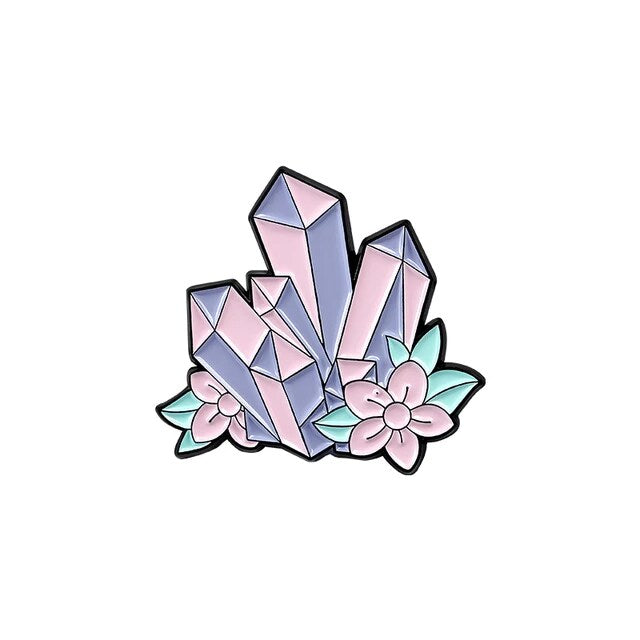 Crystals - Enamel Pin