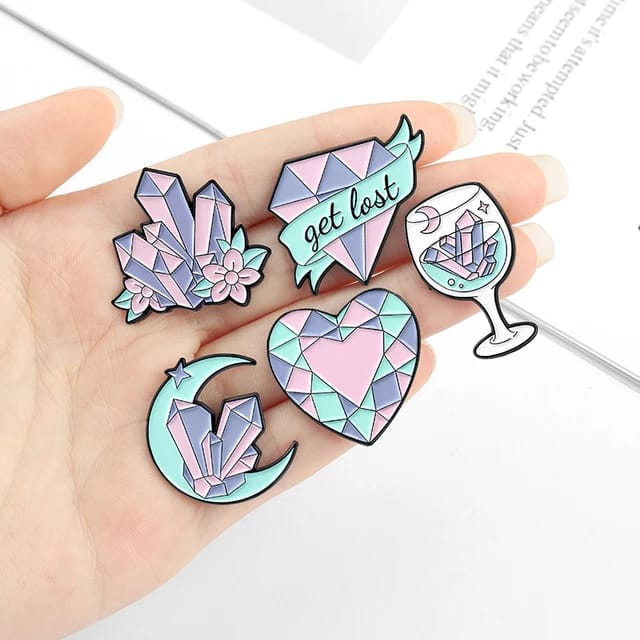 Crystals - Enamel Pin