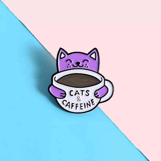 Cats & Caffeine  - Enamel Pin