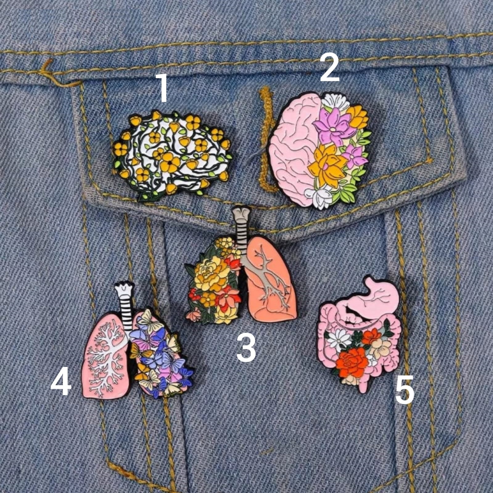 Floral Heart - Enamel pin