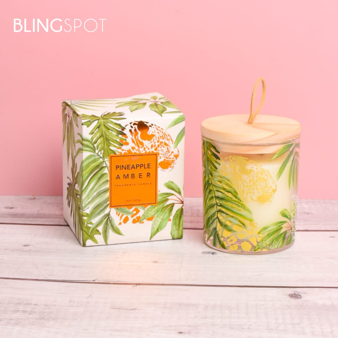 Tropical Leaves Pineapple Amber - Scented Candle