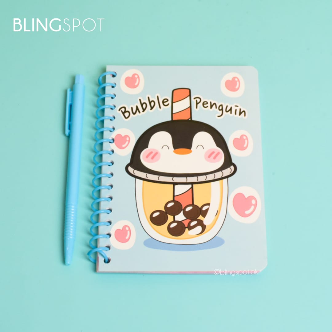 Bubble Penguin - Spiral Notebook / Journal Set