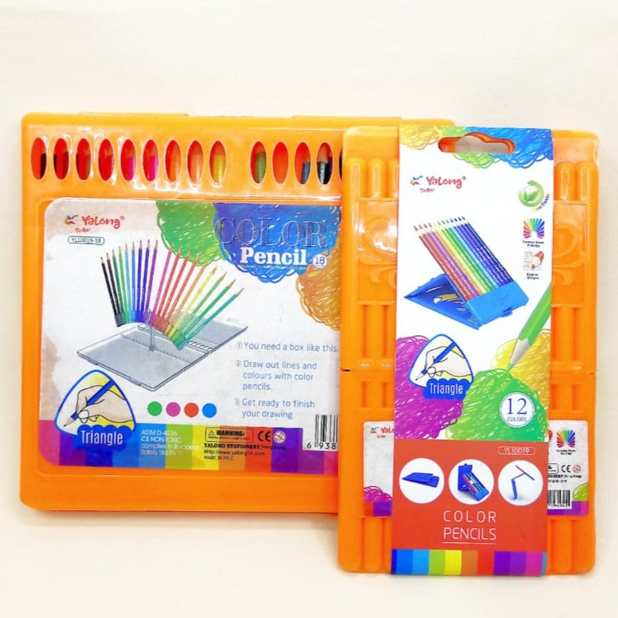 Yalong Color Pencils Set of 12 & 18 (Plastic Tray Packing)