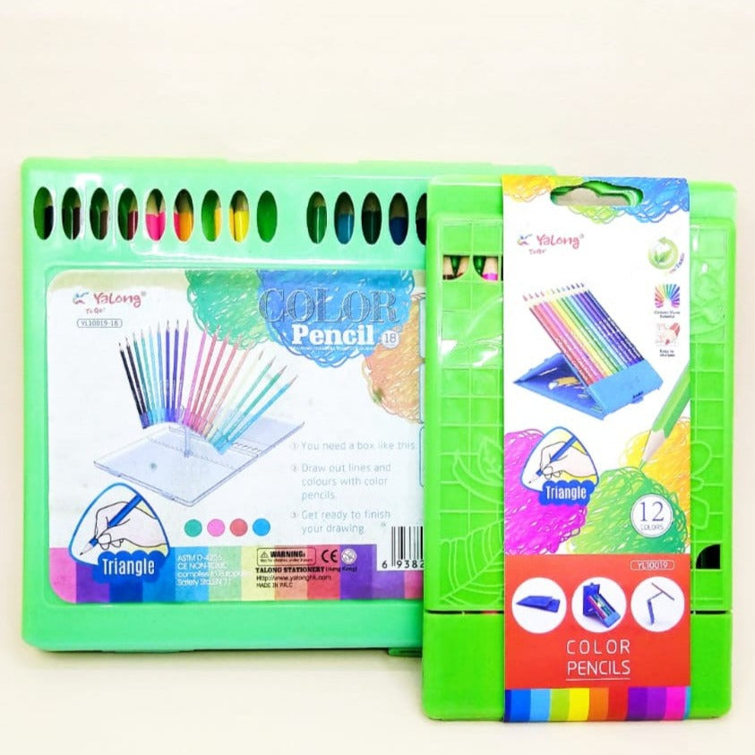 Yalong Color Pencils Set of 12 & 18 (Plastic Tray Packing)