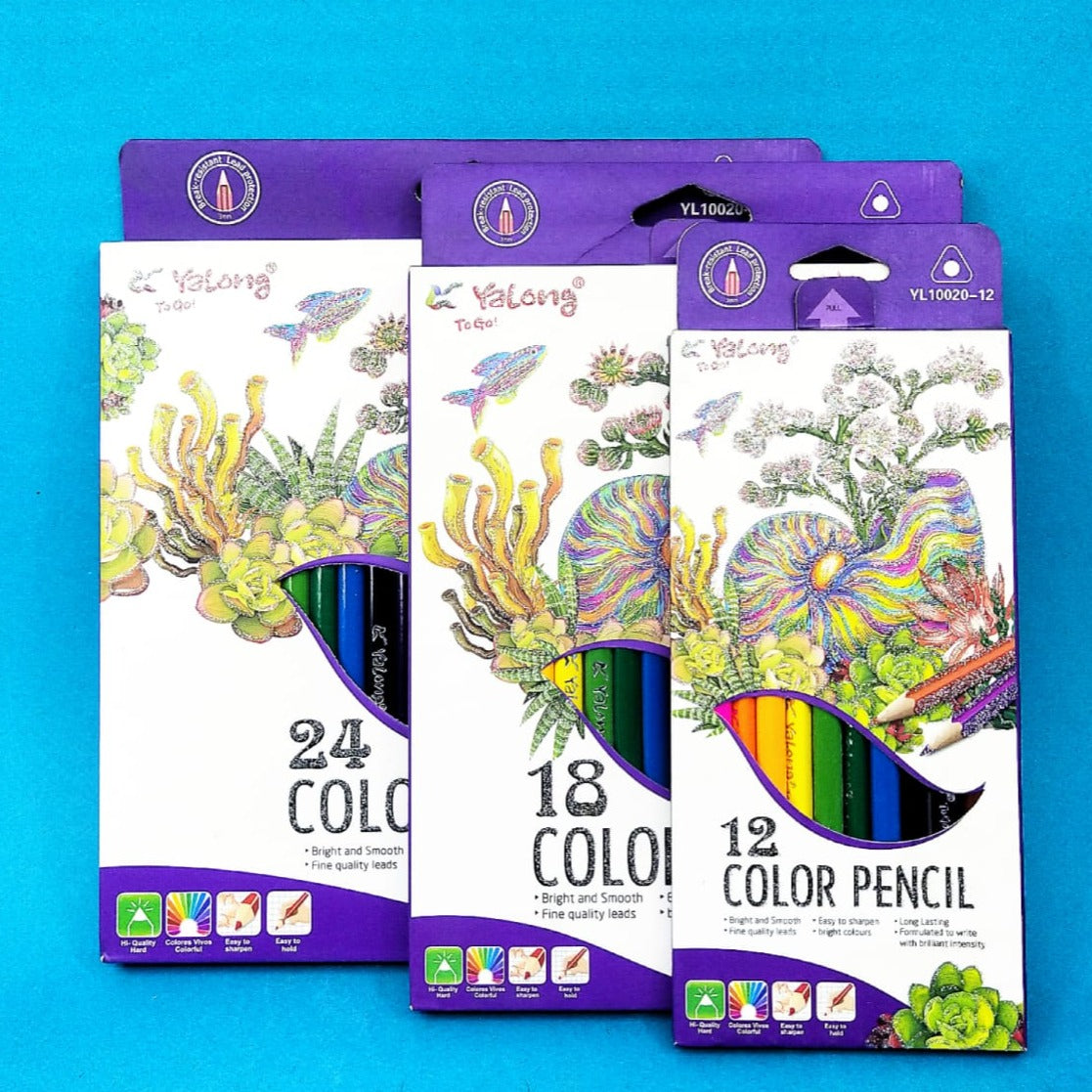 Yalong Color Pencils Set of 12 & 18 & 24