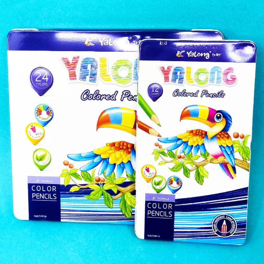 Yalong Color Pencils Set of 12 &amp; 18 (Metal Box Packing)