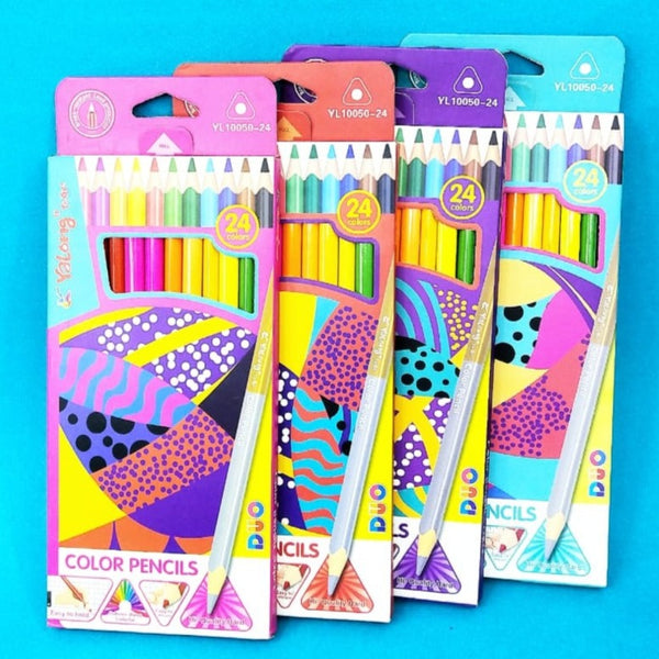 Yalong Color Pencil Set of 24 ( 2 in 1 )