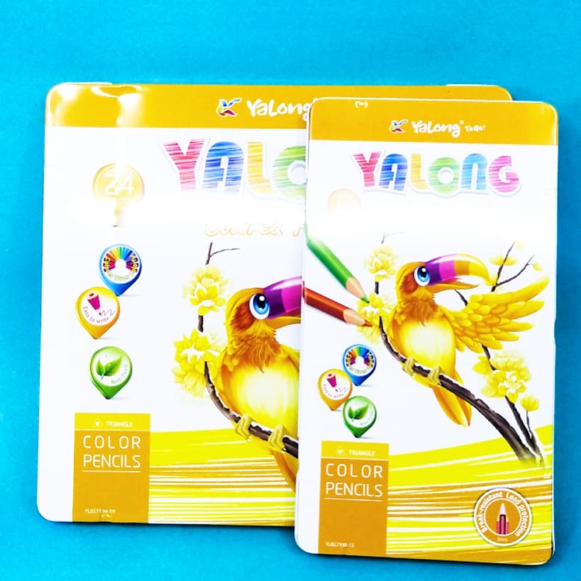 Yalong Color Pencils Set of 12 & 18 (Metal Box Packing)