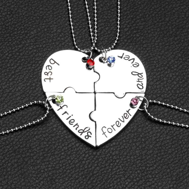 Best Friend Forever &amp; Ever Heart - Necklace ( 4 in 1 )