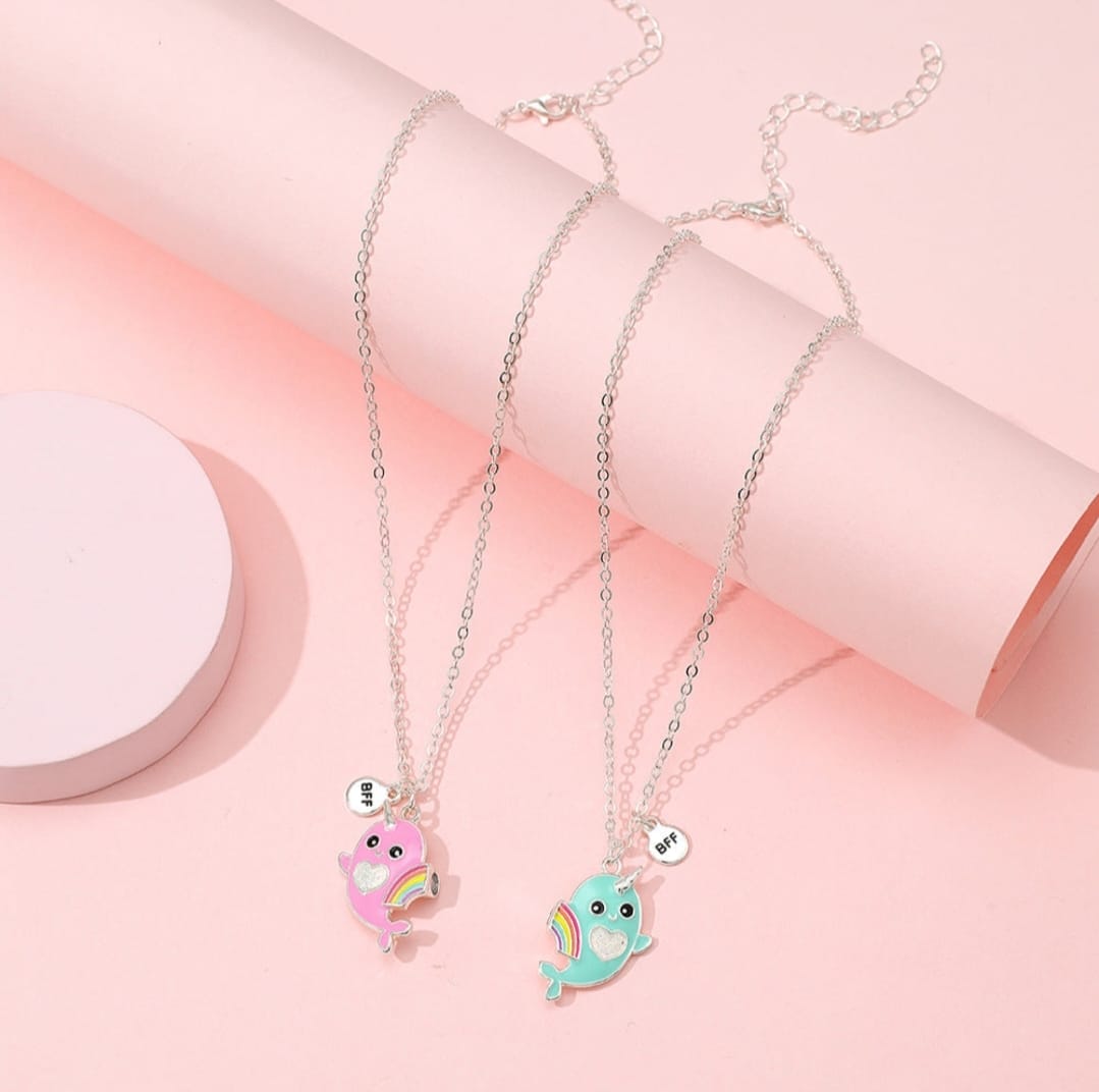 Dolphin - Necklace (  BFF ) Set Of 2