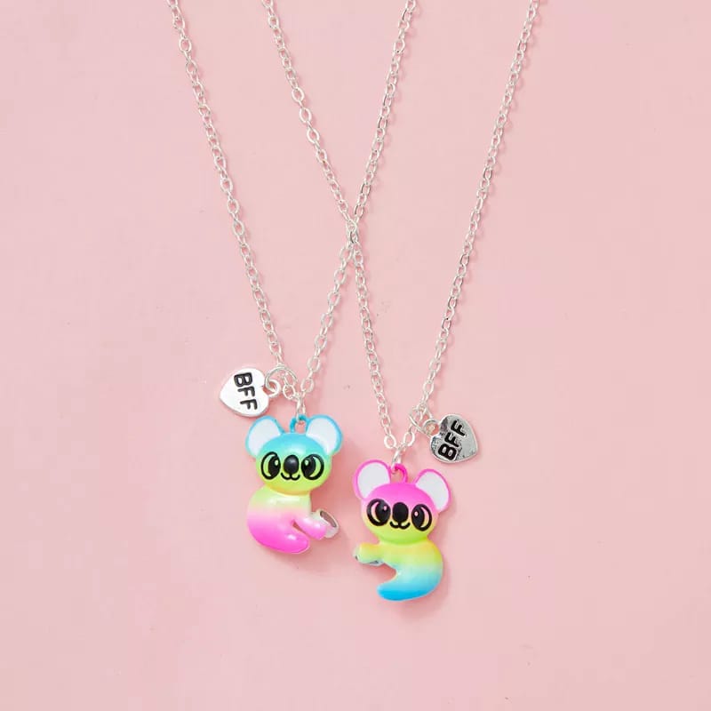 Rainbow Koala - Necklace ( BFF ) Set Of 2