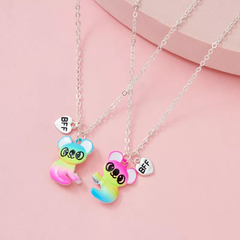 Rainbow Koala - Necklace ( BFF ) Set Of 2