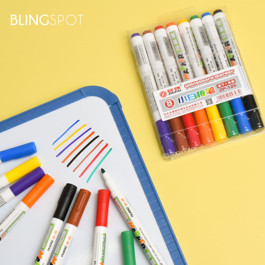 Whiteboard  Markers Set Of 8 - Style 3
