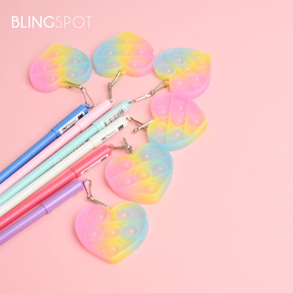 Heart Pastel Color Pop It - Gel Pen