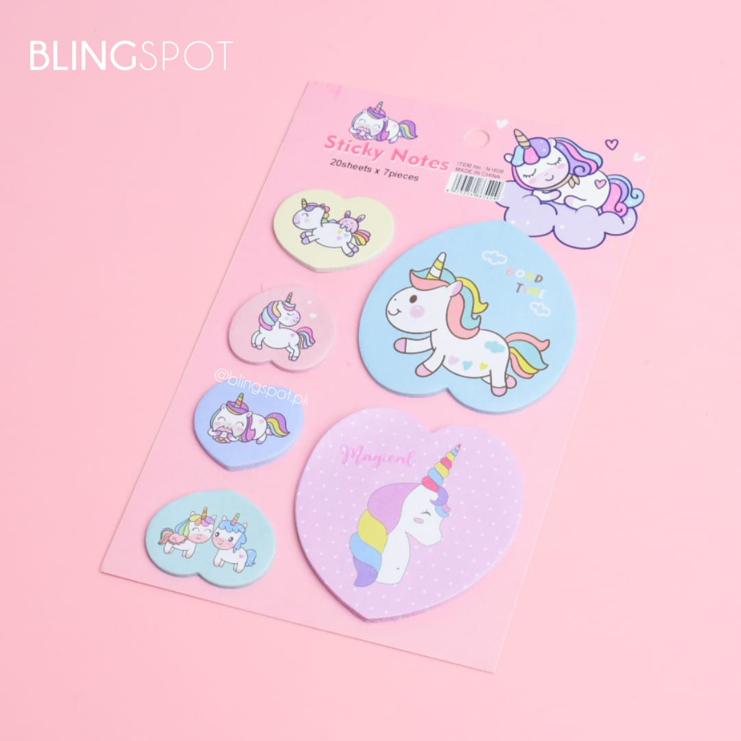 Unicorn Memo Pad Sticky Note Set