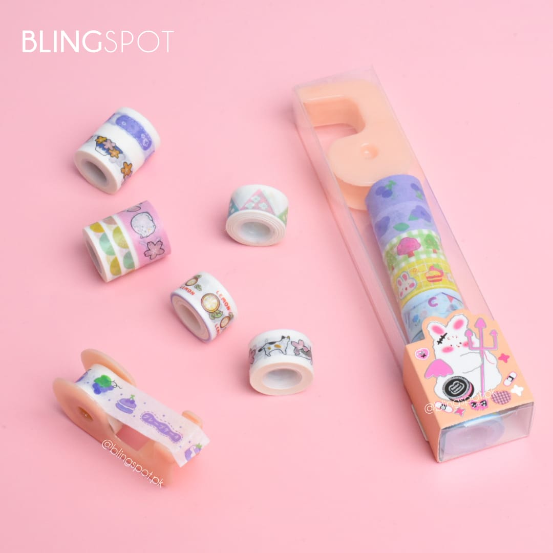 Cute Bunny Series Washi Tapes Set of 8 - Style 1