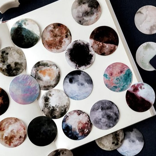 Galaxy Moon - Stickers