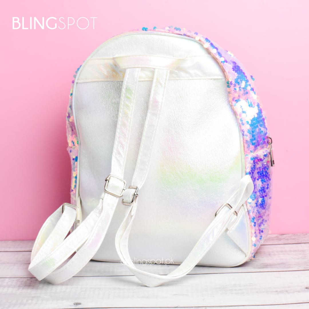 Dream Unicorn Sequin White Backpack - Style 2