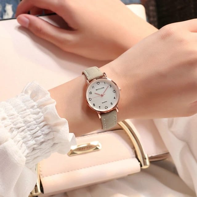 Mstianq Quartz Rose Gold &amp; Grey  - Wrist Watch