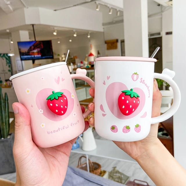 Strawberry Love  - Ceramic Mug - Scratch & Dent Sale